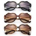 3 Pack Modern Heart Shade Mixed Metal and Plastic Frame Fashion Sunglasses with UV Protection for Women