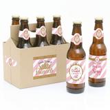 Little Princess Crown - Pink and Gold Princess Baby Shower or Birthday Party Decorations for Women and Men - 6 Beer