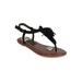 New Women Wild Diva Lounge Tanaya-561 Faux Suede T-Strap Tasseled Flat Sandal