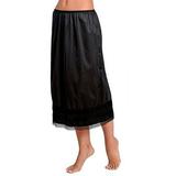 Women's Elastic Waist Slip Ladies Lace Long Skirt Underskirt Petticoat Extender