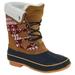 NEW Womens Khombu Maya Cold Weather Boots Red / Navy Size 6 M