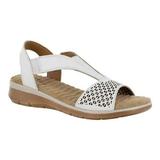 Comfort Wave by Easy Street Marley Leather Sandals (Women)