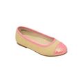 L'Amour Pink Glitter Cap Toe Canvas Upper Stylish Flats Girls