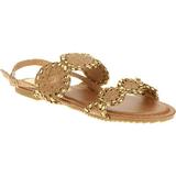 Victoria K. Women's Metallic Braided Sandals