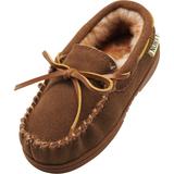 NORTY Toddler Boys Girls Unisex Suede Leather Moccasin Slip on Slippers - Runs 2 Sizes Small 40103-9MUSToddler Chestnut