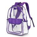 Zodaca Stylish PVC Transparent Backpack School Office Travel Shoulders Bag (Size: 14"L x 6"W x 17"H)