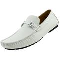 Amali Mens Smooth Dress Slip On Shoes Danny White Size 9