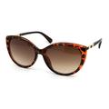 Womens 20s Mod Cat Eye Plastic Sunglasses Tortoise Brown