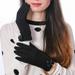 DEBRA WEITZNER Driving Gloves Touchscreen Winter Gloves for Women Cotton Black