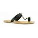 Dolce Vita Women's Jude Toe Ring Sandal, Black Leather, 8.5