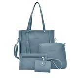 Cathery 4-Piece Set Women Lady Leather Handbag Shoulder Bags Tote Purse Messenger Satchel