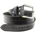 Men's 100% Leather Casual Jean Dress Belt Tooled Cross Black 12AA22