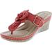 Gc Shoes Women's Sydney Rosette Slide Wedge Sandals