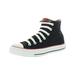 Converse Chuck Taylor All Star Roll Down Hi Black / White Plaid High-Top Canvas Fashion Sneaker - 7M 5M