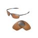Walleva Brown Polarized Replacement Lenses for Oakley Half Wire 2.0 Sunglasses