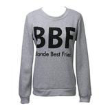 Women Hoodies Brunette Best Friends BBF BFF Blonde Best Friend Print Harajuku Girlfriends Sweatshirt Women Fashion Pullovers