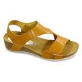 Eric Michael Women's Egypt Ankle Strap Sandal Mustard Yellow Comfort Sandals (7, Yellow)