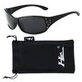 HZ Series Elettra - Women's Premium Polarized Sunglasses by Hornz - Midnight Black Frame - Dark Smoke Lens