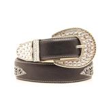 Girl's Embroidered Cross and Wing Design Belt Black 20