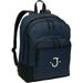 Monogrammed Navy Basic Backpack with Embroidered Initial