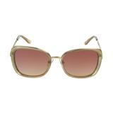 Foster Grant Women's Brown Mirrored Square Sunglasses L06