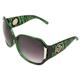 Butterfly Fashion Sunglasses Black Green Frame in Zebra Pattern Design Purple Black Lenses for Women