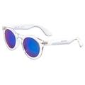 POP Fashionwear P2120 Unisex Round Classic Vintage Fashion Sunglasses Clear Blue Lens