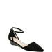 Brinley Co. Women's Pointed Toe Ankle Strap Sliver Wedge Shoe