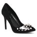 CHARLES BY Charles David Women's Preston Black Suede Rhinestone Dress Pump (11, BLACK)