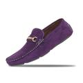 Amali Mens Faux Suede Ecker Driving Moccasin Slip On Loafer Purple Size 10