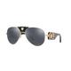 VERSACE Sunglasses VE2150Q 1252/6G Gold-Black / Grey Mirror Black Lens