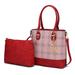 MKF Collection by Mia K. Mya Plaid Tote with Crossbody Bag