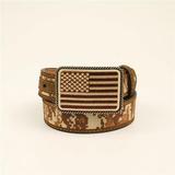 Ariat A1306044-20 1.25 in. Digital Camo Belt with Flag Buckle - Size 20
