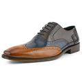 Asher Green Mens Leather Wingtip Lace Up Oxford Dress Shoes Black/Navy/Cognac Size 9