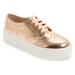 Shellys London Dilys Rose Gold Leather Lace Up Wingtip Oxford Platform Sneaker (8)