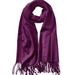 MBJ WSK2091 MBJ Shawls and Wraps Elegant Cashmere Scarfs for Women Stylish Warm Blanket Solid Winter Scarves ONESIZE PURPLE