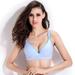 Majestic Mommy Designer Everyday Nursing Bra Soft Cup Cotton Maternity Bra - Sky Blue