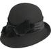 women's scala lf170 cloche bucket hat with velvet bow