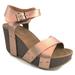 Refresh Mara-05 Womens Ankle Strap Platform Wedge Footbed Comfortable Sandal (8)