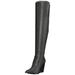 Calvin Klein Women's Catia Over The Knee Boot, Black Stretch Pebbled, 5.5 Medium US