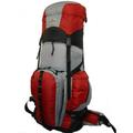 Expandable 6000Ci - 8000Ci Sport Scout Camping & Hiking Backpack With Aluminum Frame Travel Bag, Red & Gray