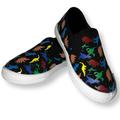 Dinosaur Boys' Shoe Toddler Sneaker Slip On Kids Shoes, Blue, Black, or Gray