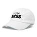 DALIX I'm The Boss Baby Hat Infant Baseball Cap for Baby Girls and Boys in White