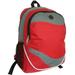 18 Inch Backpack Large School Bag Multi Pocket Daypack Big Student Bookbag, Red/Grey