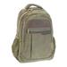 Heavy Duty Washed Canvas and Vintage Leather Accent Backpack with 17 inch compatable Padded Laptop Sleeve