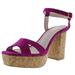 Shellys London Womens Dee Suede Heels Platform Sandals