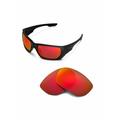 Walleva Fire Red Polarized Replacement Lenses for Oakley Style Switch Sunglasses