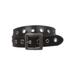 Square Buckle Grommets Vintage Distressed Leather Jean Belt