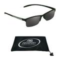 proSPORT Reading SunGlasses with Tinted Readers for Men and Women. Semi rimless Square Black with Silver Frame. NOT BIFOCAL