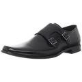 Stacy Adams Men's Broderick Leather Slip-On Dress Buckle Shoes, Black